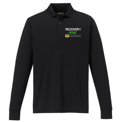 Recovery Mode On Performance Long Sleeve Polo