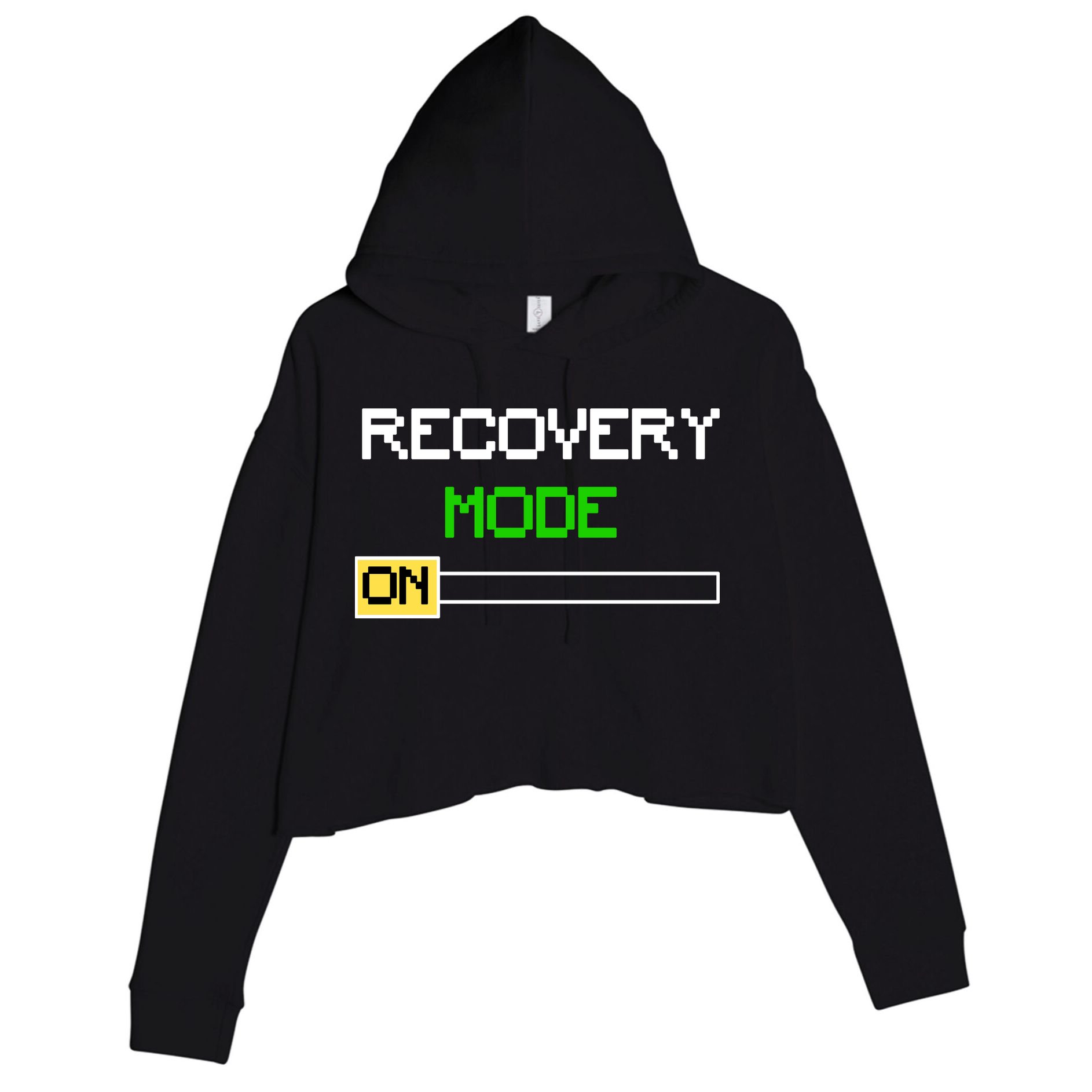 Recovery Mode On Crop Fleece Hoodie