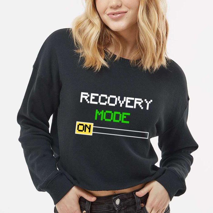 Recovery Mode On Cropped Pullover Crew