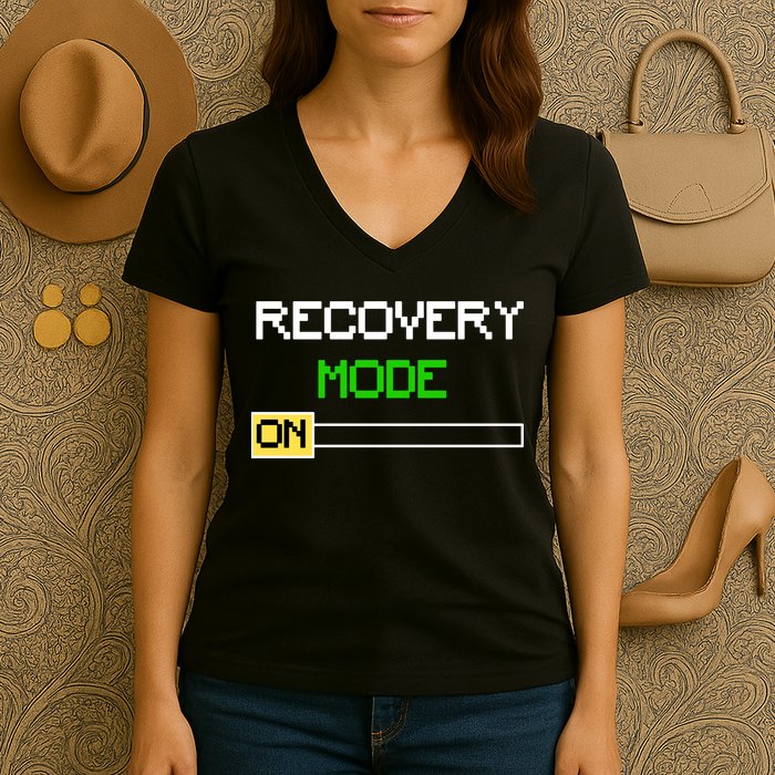 Recovery Mode On Women's V-Neck T-Shirt