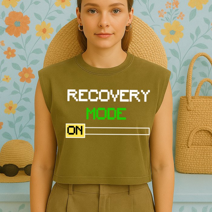 Recovery Mode On Garment-Dyed Women's Muscle Tee