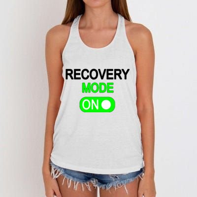 Recovery Mode On Funny Women's Knotted Racerback Tank