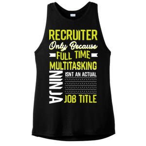 Recruiter Full Time Multitasking Job Title Ladies PosiCharge Tri-Blend Wicking Tank