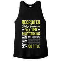 Recruiter Full Time Multitasking Job Title Ladies PosiCharge Tri-Blend Wicking Tank