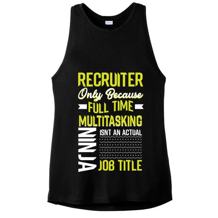 Recruiter Full Time Multitasking Job Title Ladies PosiCharge Tri-Blend Wicking Tank