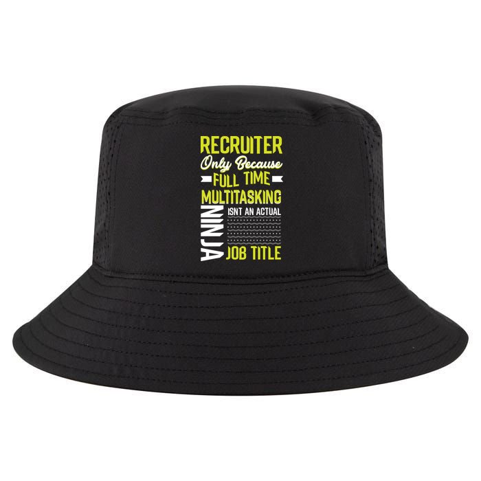 Recruiter Full Time Multitasking Job Title Cool Comfort Performance Bucket Hat