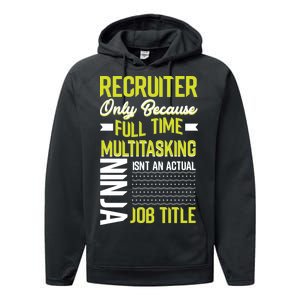 Recruiter Full Time Multitasking Job Title Performance Fleece Hoodie