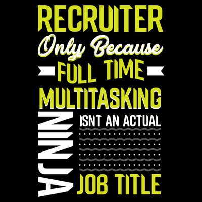 Recruiter Full Time Multitasking Job Title T-Shirt