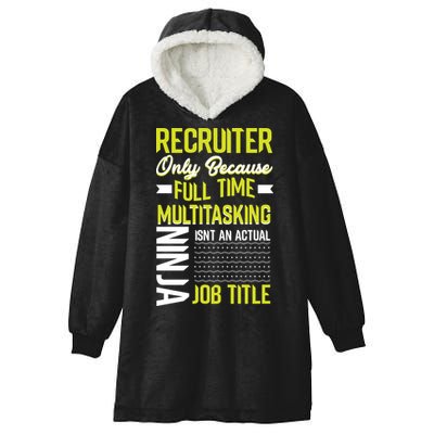 Recruiter Full Time Multitasking Job Title Hooded Wearable Blanket