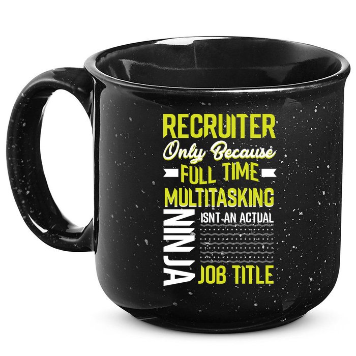 Recruiter Full Time Multitasking Job Title 15oz Campfire Ceramic Mug