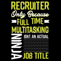 Recruiter Full Time Multitasking Job Title Flat Bill Trucker Hat