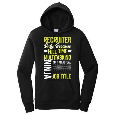 Recruiter Full Time Multitasking Job Title Women's Pullover Hoodie