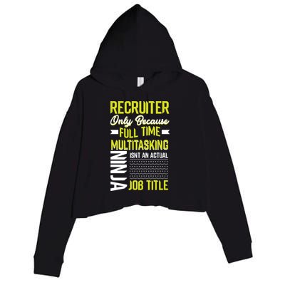 Recruiter Full Time Multitasking Job Title Crop Fleece Hoodie