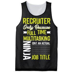 Recruiter Full Time Multitasking Job Title Mesh Reversible Basketball Jersey Tank