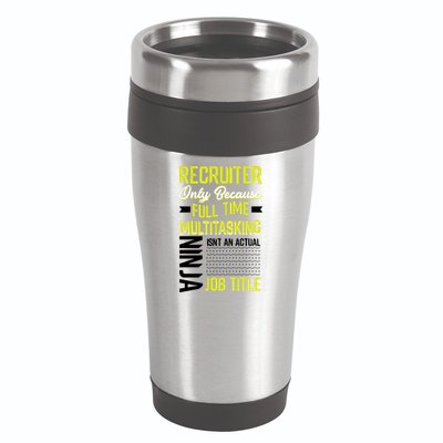 Recruiter Full Time Multitasking Job Title 16oz Travel Tumbler