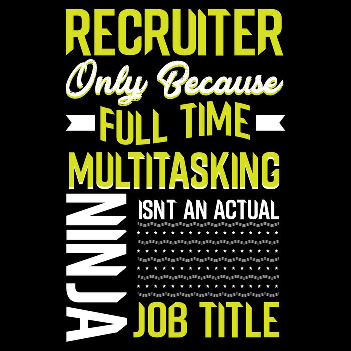 Recruiter Full Time Multitasking Job Title Cooling Performance Long Sleeve Crew