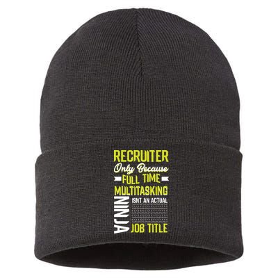 Recruiter Full Time Multitasking Job Title Sustainable Knit Beanie
