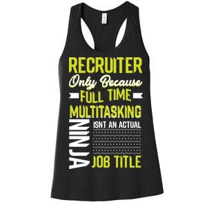 Recruiter Full Time Multitasking Job Title Women's Racerback Tank