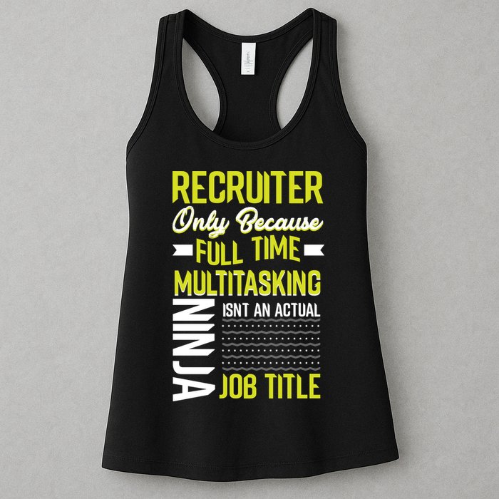 Recruiter Full Time Multitasking Job Title Womens Tank Top