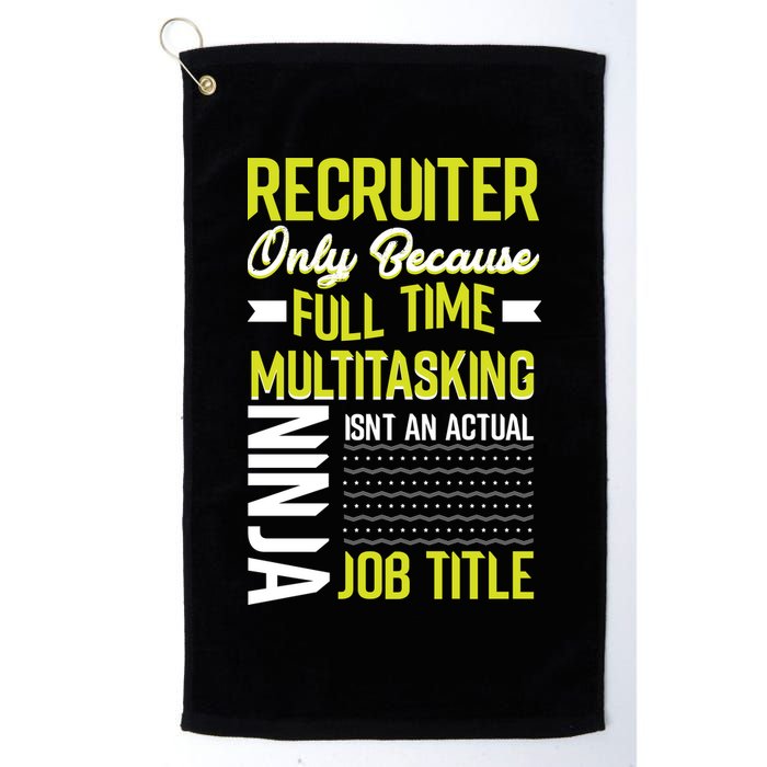 Recruiter Full Time Multitasking Job Title Golf Towel