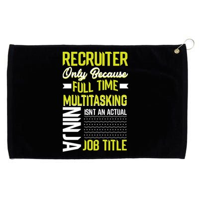 Recruiter Full Time Multitasking Job Title Grommeted Golf Towel