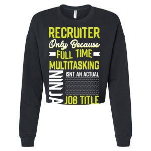 Recruiter Full Time Multitasking Job Title Cropped Pullover Crew