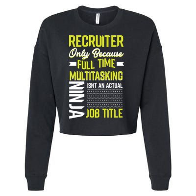 Recruiter Full Time Multitasking Job Title Cropped Pullover Crew