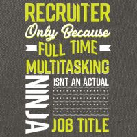 Recruiter Full Time Multitasking Job Title Cotton Canvas Backpack