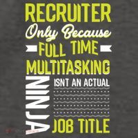 Recruiter Full Time Multitasking Job Title Vector Backpack
