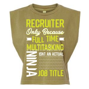 Recruiter Full Time Multitasking Job Title Garment-Dyed Women's Muscle Tee