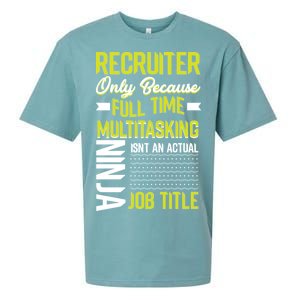 Recruiter Full Time Multitasking Job Title Sueded Cloud Jersey T-Shirt