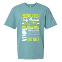 Recruiter Full Time Multitasking Job Title Sueded Cloud Jersey T-Shirt