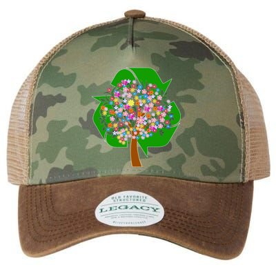 Recycle Reuse Reduce Flower Tree Legacy Tie Dye Trucker Hat