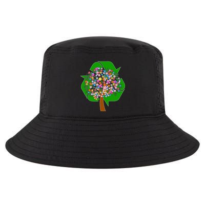Recycle Reuse Reduce Flower Tree Cool Comfort Performance Bucket Hat