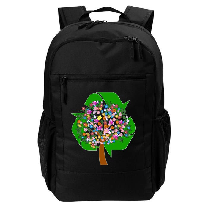 Recycle Reuse Reduce Flower Tree Daily Commute Backpack