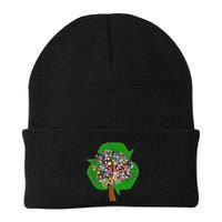 Recycle Reuse Reduce Flower Tree Knit Cap Winter Beanie