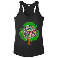 Recycle Reuse Reduce Flower Tree Ladies PosiCharge Competitor Racerback Tank