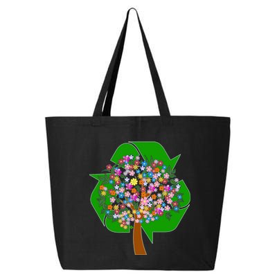 Recycle Reuse Reduce Flower Tree 25L Jumbo Tote