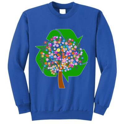 Recycle Reuse Reduce Flower Tree Sweatshirt