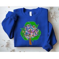 Recycle Reuse Reduce Flower Tree Sweatshirt