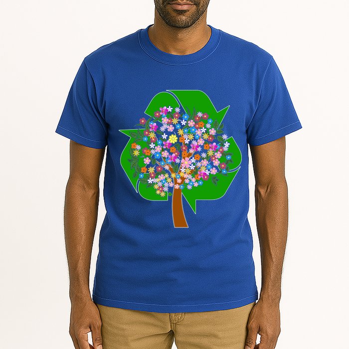 Recycle Reuse Reduce Flower Tree Tall T-Shirt