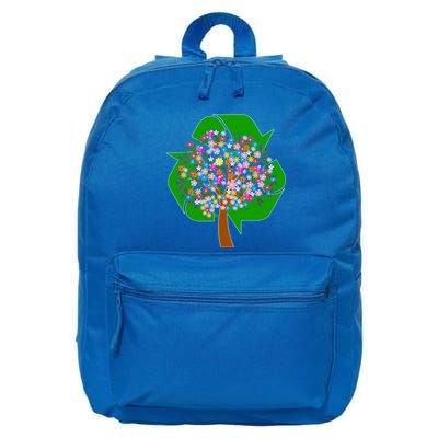 Recycle Reuse Reduce Flower Tree 16 in Basic Backpack
