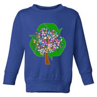 Recycle Reuse Reduce Flower Tree Toddler Sweatshirt