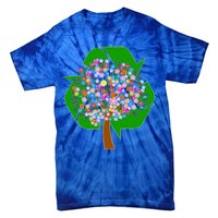 Recycle Reuse Reduce Flower Tree Tie-Dye T-Shirt