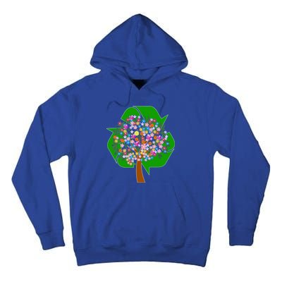 Recycle Reuse Reduce Flower Tree Tall Hoodie