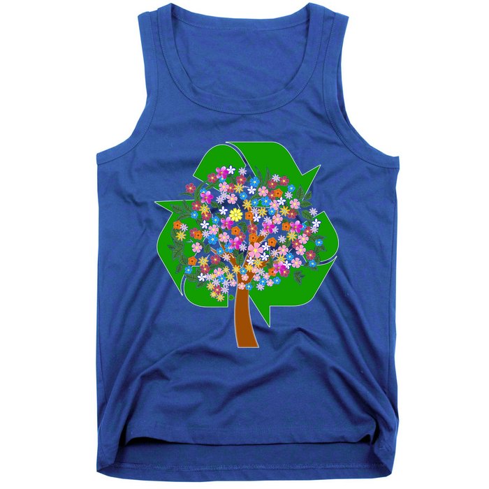 Recycle Reuse Reduce Flower Tree Tank Top