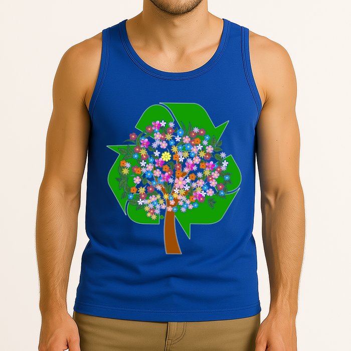 Recycle Reuse Reduce Flower Tree Tank Top
