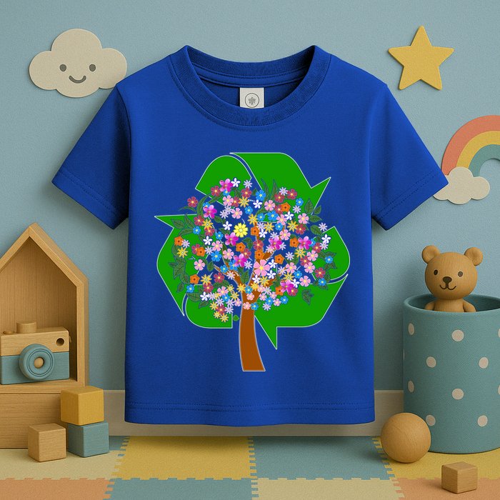Recycle Reuse Reduce Flower Tree Toddler T-Shirt
