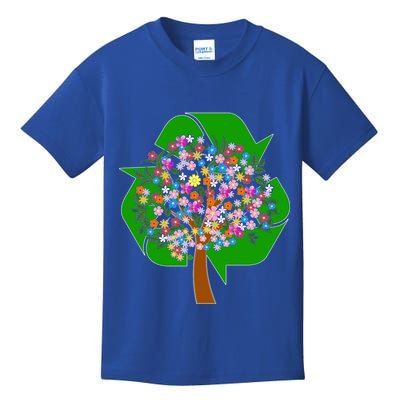 Recycle Reuse Reduce Flower Tree Kids T-Shirt