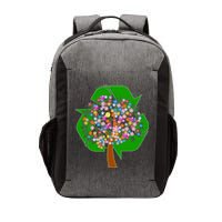 Recycle Reuse Reduce Flower Tree Vector Backpack